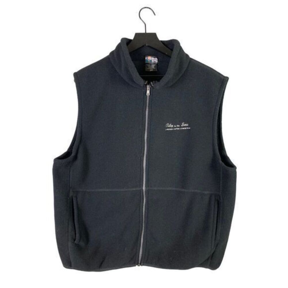 City By The Sea Promo Vest Jacket‎ Mens Medium Black Zip Rare Film Production